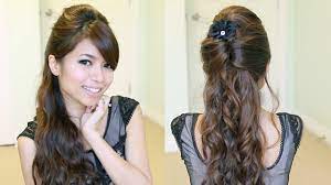 Most of the time social females who work in large organizations so they will attend dinner parties with their client. Elegant Prom Half Updo Hairstyle Curly Hair Tutorial Bebexo Youtube
