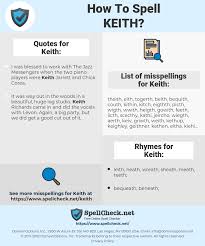 How To Spell Keith And How To Misspell It Too Spellcheck Net