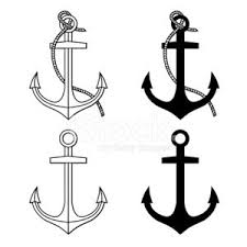 Affordable and search from millions of royalty free images, photos and vectors. Vector Set With Isolated Anchors Black And White Clipart Image