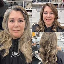 What hair salons are recommended for older women with grey hair?