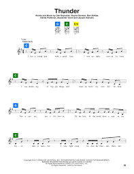 Thunder, feel the thunder lightning and the thunder, thunder. Imagine Dragons Thunder Sheet Music Notes Chords Melody Line Lyrics Chords Download Rock 189414 Pdf