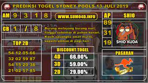 Prediksi Togel Sydney Pools 13 Juli 2019 Sydney 10 Juli Tahu