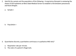 Solved Identify The Sample And The Population Of The Foll