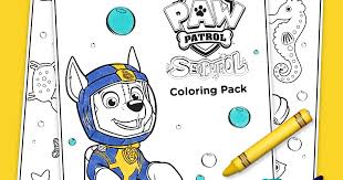 The series focuses on a young boy named ryder who leads a crew of search and rescue dogs please adjust image scale settings to your preferred size before printing. Sea Patrol Coloring Pack Nickelodeon Parents
