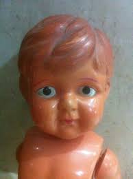 Alte Celluloid-Puppe-Petit  Collin-Kind-Cafe-Kaufladen-Puppenhaus-Puppenstube