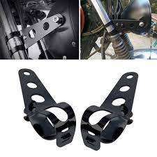 Paired Universal 33 45mm Motorcycle Headlight Mount Bracket Steel Motorbike Fork Ears For Bobber Cafe R Motorcycle Headlight Motorcycle Accessories Motorcycle