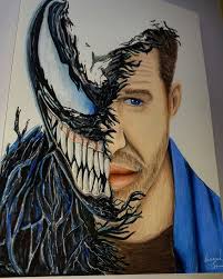 Tom Hardy Venom Progress Coloured Pencil Drawing By Sharnah Burr Manga Anime Desenhos Fanart