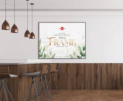 Free Modern Restaurant Interior Frame Mockup Psd Frame Mockup Free Frame Mockups Modern Restaurant