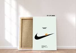 Off White X Nike Air The Ten Pack Virgil Abloh Hypebeast Canvas Streetwear Print Pop Culture Art Supreme Print Off White Wall Art Exviver Off White Walls Hypebeast Room Yellow