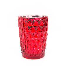 Votive holders are small candle holders that are designed to hold your tea light candles or votive candles. 3 1 2 Glam Small Diamond Etched Mercury Glass Candle Votive Holder Red 6 Pack