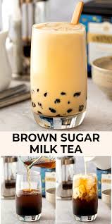 Brown Sugar Milk Tea Delightful Plate Recipe Boba Tea Recipe Milk Tea Recipes Milk Tea