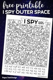 Free Printable I Spy Outer Space Game Paper Trail Design Rainy Day Activities Business For Kids Space Activities