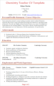 Free academic cv templates in doc format. Chemistry Teacher Cv Template Tips And Download Cv Plaza