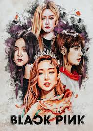 Black Pink Poster By Marlowe Art Displate Pink Drawing Black Pink Kpop Pink Posters