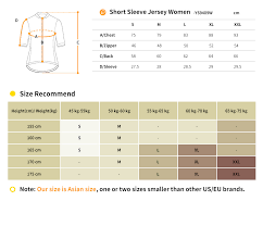 Cycling Wear Size Chart Monton Cycling Official