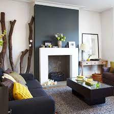 Charcoal Grey And White Living Room Living Room Decorating Ideal Home Feature Wall Living Room Living Room Grey Yellow Living Room