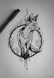 Black And White Fox Tattoos For Men Designspiration Design Inspiration Sketches Drawings Ink Drawing