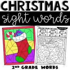 We live in a world. Sight Word Christmas Coloring Pages With 2nd Grade Words Tpt