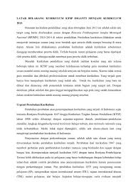 Latar Belakang Kurikulum Ktsp Diganti Menjadi Kurikulum 2013