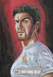 Walking Dead Road To Alexandria Sketch Card By Nick Justus