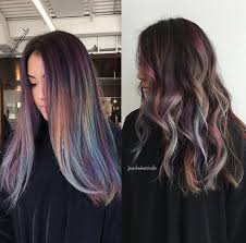 Rainbow Highlights Hair Highlights Hair Styles Oil Slick Hair