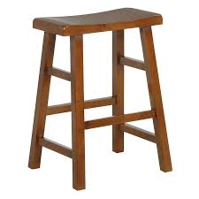 Solid wood construction and black finish make these tools tough and easy. Dark Oak Saddle Backless Counterstool Fully Assembled 24 At Home
