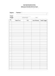 Simpansimpan contoh format daftar hadir penyuluhan untuk nanti. 03 02 Contoh Daftar Hadir Siswa