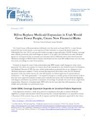 Bill To Replace Medicaid Expansion In Utah Would Cover Fewer