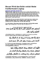 Bacaan Wirid Dan Dzikir Setelah Sholat Fardhu Doc 34m7e0vr1846