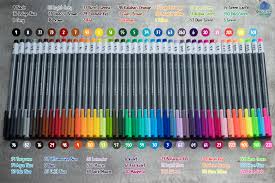 Staedtler Triplus Fineliner 42 Color Chart Www