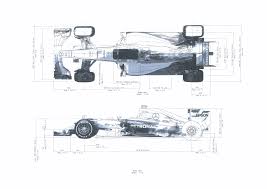 Mercedes F1 W07 Hybrid Blueprint Download Free Blueprint For 3d Modeling Canvas Prints F1 Poster Blueprints