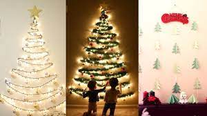 The Most Sparkling Time Of The Year Again Christmas So Lets Make Sure To Give It The Credi Wall Mounted Christmas Tree Diy Christmas Wall Wall Christmas Tree