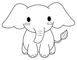 Free, printable mandala coloring pages for adults in every design you can imagine. Printable Cute Elephant Coloring Page