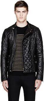 Balmain Black Quilted Leather Jacket For Men Leather Jacket Men Mens Clothing Styles Leather Jacket
