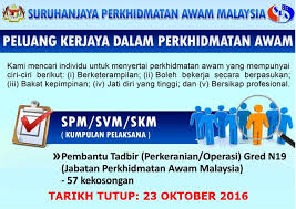 Iklan jawatan kosong ini boleh didapati di portal rasmi suruhanjaya perkhidmatan awam (spa). 57 Jawatan Kosong Pembantu Tadbir Gred N19 Di Jpa Malaysia