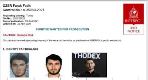 Red corner notices are issued for individuals sought for prosecution or to serve a sentence. Dokuz8news On Twitter A Red Notice Was Issued At Interpol For Thodex Founder Faruk Fatih Ozer With The Title Fugitive Wanted For Prosecution Https T Co R3wzohnpmj