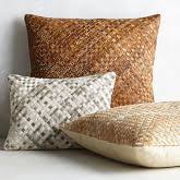 Genuine leather pillow cover cushion throw case cover square home decor tan. Leather Pillows Throw Pillows Williams Sonoma