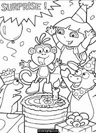 Dora Printable Print Out And Role Up And Put In Goodie Bag Coloring Page For K Birthday Coloring Pages Happy Birthday Coloring Pages Dora Coloring
