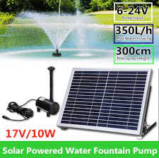Kkmoon solar fountain pump 3w solar powered outdoor bird bath fountain 7 spray patterns water pump with colored led lights. Buy 10w 17v 100 350l H Solar Panel Powered Brushless Water Fountain Pump For Pond Garden Outdoor At Affordable Prices Free Shipping Real Reviews With Photos Joom