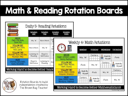 Reading And Math Rotation Boards The Brown Bag Teacher