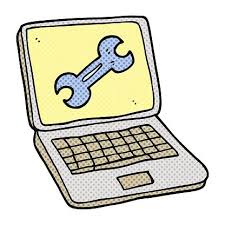 264,092 laptop clip art images on gograph. Cartoon Laptop Computer With Fix Screen Clipart Image