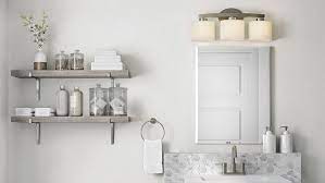 Wall lights and bathroom lighting lowe s light up your bathroom with lowe s when you walk into your bathroom in the morning the first thing you reach for is the light switch it s important to shop vanity lights at lowes vanity mirrors unique bathroom lighting mirror bath design tips fixtures over. Vanity Lights At Lowes Com