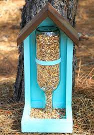 Don't fasten the roof to the top to ensure easy removal of the bottle. 12 Diy Wine Bottle Bird Feeder Ideas Balcony Garden Web