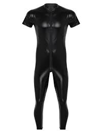 Weiß kostüme shoppen sie ausgefallene faschingskostüme. Yizyif Herren Pu Mesh Halb Transparent Overalls Dessous Unterhemd Fitness Bodysuit Schwarz Sportwear Clubwear Unterhemden Bekleidung