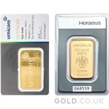 Buy 1oz Gold Bars Gold Co Uk From 1 450