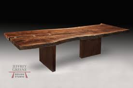 Matrix solid wood dining table. Asymmetric Board Leg Live Edge Dining Table Jeffrey Greene