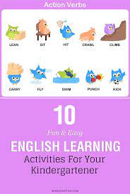 10 Fun English Learning Games And Activities For Kindergarten Teach English To Kids English Games For Kids Learn English