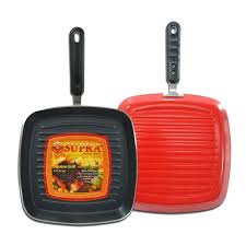 Produk ini kurang cocok untuk memasak banyak menu. Jual Supra Square Non Stick Grill Alat Panggang Serbaguna Wajan Panggang Roti Daging 27 Cm Teflon Di Lapak Verry Lugas Bukalapak