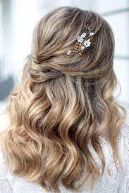 Classical Wedding Hairstyles Half Up Half Down On Medium Blonde Thin Hair Slmakeupandhair Via Instagram Classic Wedding Hair Beach Wedding Hair Hair Styles