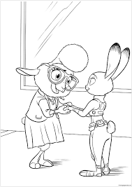 Zootopia's judy and nick, eevee pokemon, big hero 6. Beautiful Zootopia Coloring Pages Cartoons Coloring Pages Free Printable Coloring Pages Online